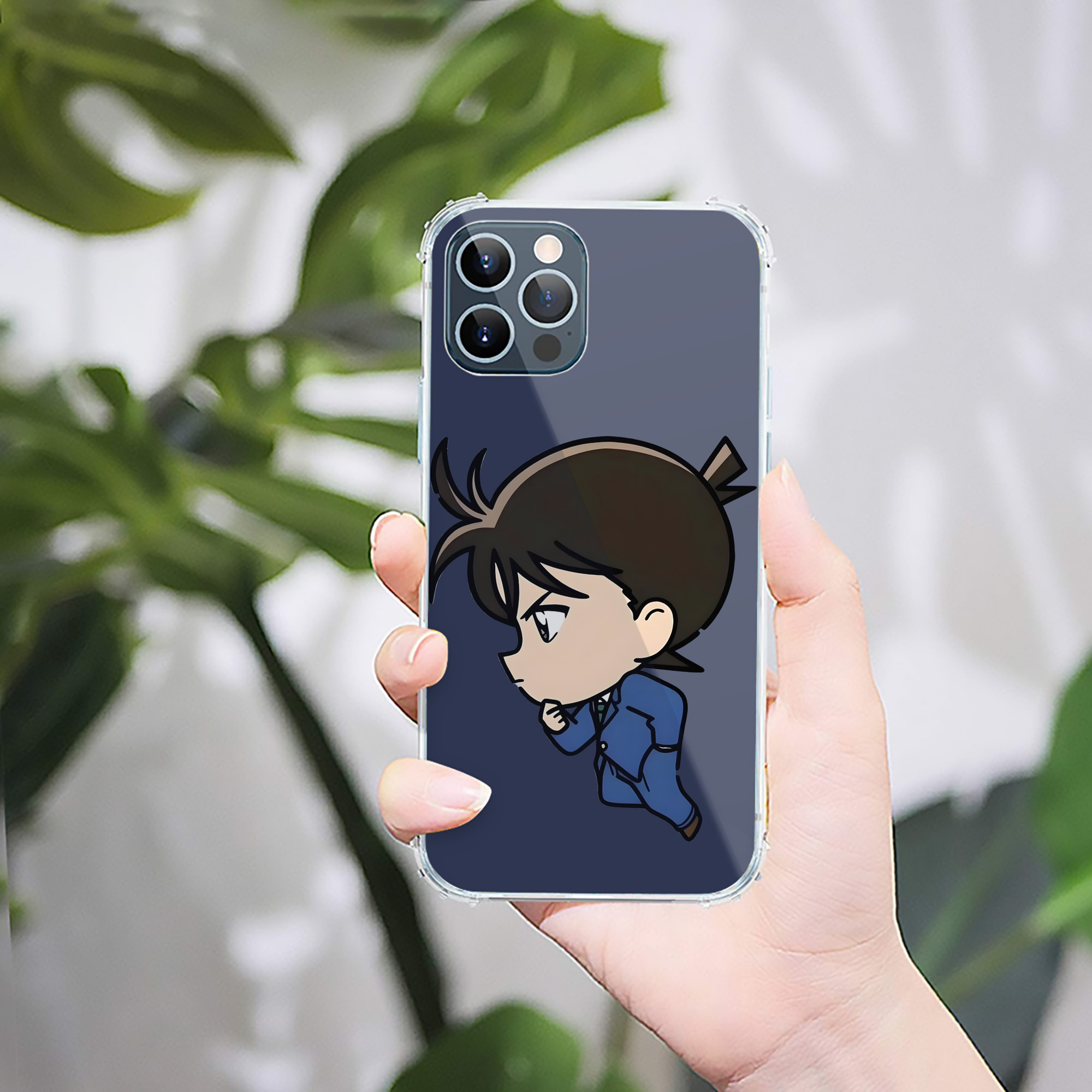 （画像用） 名探偵コナン 江戸川 コナン Detective Conan Conan Edogawa 【iPhone 12シリーズ対応】透明スマホケース（クリアソフトケース）